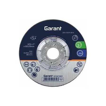 Garant Rough grinding wheel, 115 mm Dia, 7 mm Thick, Standard Aluminium Oxide 560010 115X7